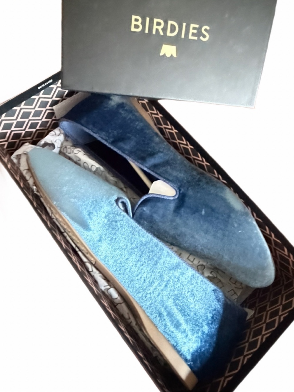 New In Box-  Birdies! Womens Size 9, perfect beautiful blue loafer "Ocean" - Picture 10 of 12